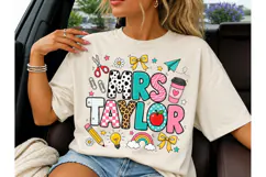 Mrs Taylor Teacher PNG Sublimation Tee Product Image 3