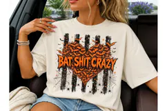 Bat Shit Crazy Halloween PNG Shirt Product Image 1