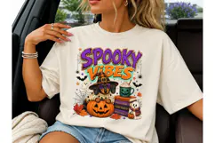 Spooky Vibes Dachshund Halloween PNG Tee Product Image 3