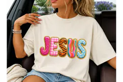 Jesus Balloon Letters PNG Sublimation Te Product Image 1