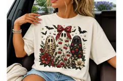 Halloween Ghost Trio PNG Sublimation Tee Product Image 1
