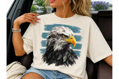 Bald Eagle Portrait PNG Sublimation Tee Product Image 3