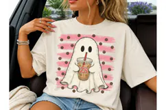 Ghost Iced Coffee Halloween PNG Shirt Product Image 3