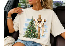 Christmas Cross Tree PNG Sublimation Des Product Image 3