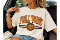 Fall Vibes Pumpkin PNG Shirt Design Product Image 1
