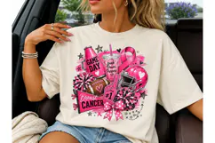 Breast Cancer Game Day PNG Tee Design Product Image 3