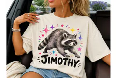 Jimothy Raccoon PNG Funny Tee Design Product Image 1