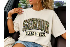 Senior Class of 2027 Camo PNG Tee Design Product Image 3