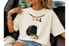 Halloween Black Cat Bread PNG Tee Design-Halloween Black Cat Product Image 3