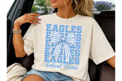 Eagles Bow School Spirit PNG Tee Design Product Image 3