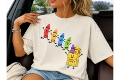 Cute Crayon Box Kids PNG Sublimation Tee Product Image 4