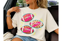 Colorful Football PNG Sublimation Tee De Product Image 3