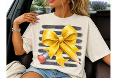 Teacher Pencil Bow PNG Sublimation Tee Product Image 1