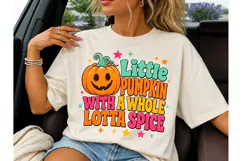 Little Pumpkin Lotta Spice PNG Tee Product Image 3