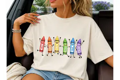 Cute Crayon Characters PNG Shirt Design Product Image 3