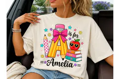 A is for Amelia Back to School PNG Product Image 3