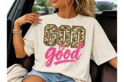 God Is Good Camo Pink PNG Shirt Design Product Image 1