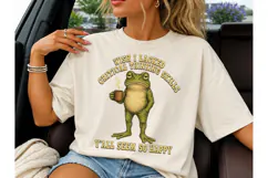 Funny Frog Critical Thinking PNG Tee Product Image 1