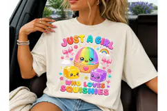 Just A Girl Loves Squishies PNG Tee Product Image 3