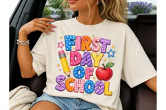 First Day of School PNG Sublimation Tee Product Image 1