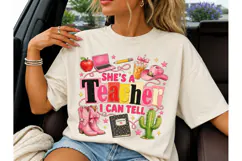She's A Teacher I Can Tell PNG Tee Product Image 1