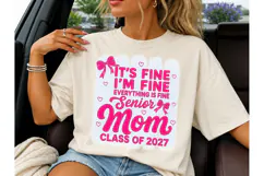 Senior Mom Class 2027 PNG Tee Design Product Image 3