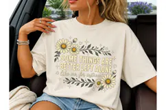 Better Left Alone Daisy Floral PNG Tee Product Image 1