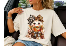 Fall Ghost Bow Basket PNG Sublimation Te Product Image 3
