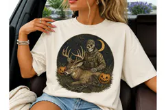 Skeleton Hunter Halloween PNG Tee Design Product Image 3