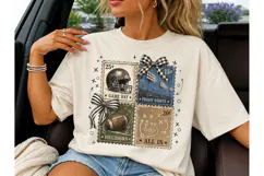 Football Stamp Collage PNG Shirt Design Product Image 1