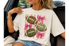 Football Bows Coquette PNG Sublimation Product Image 3
