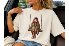 Leopard Ghost Bubble Gum Swing PNG Tee Product Image 3