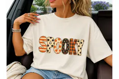 Spooky Halloween Patchwork PNG Tee Desig Product Image 1