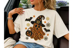 Leopard Ghost Witch Halloween PNG Tee Product Image 3