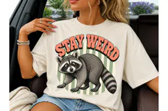 Stay Weird Raccoon PNG Shirt Design Product Image 4