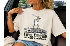 Funny Frog Sword Alligator PNG Shirt Product Image 1