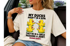 My Ducks Aren't In A Row Funny PNG Tee Product Image 3