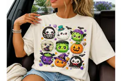 Kawaii Halloween Characters PNG Shirt Product Image 3