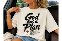 God Has a Plan PNG Christian Tee Design Product Image 3