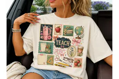 Teacher Collage Vintage PNG Shirt Design Product Image 3