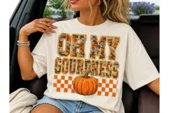 Oh My Gourdness Fall Pumpkin PNG Tee Product Image 3