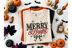 Merry & Bright Christmas Halloween PNG T Product Image 1