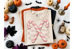 Pink Candy Cane Christmas PNG Tee Design Product Image 2