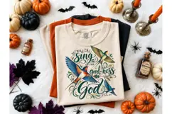 Sing Goodness of God Birds PNG Tee Product Image 1
