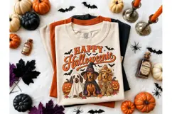 Happy Halloweenie Dachshund PNG Tee Product Image 1
