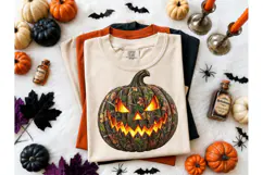 Camo Jack-O-Lantern Halloween PNG Tee Product Image 2