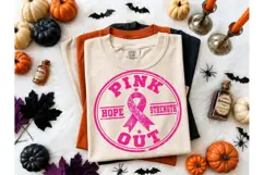Pink Out Breast Cancer Awareness PNG Tee Product Image 2