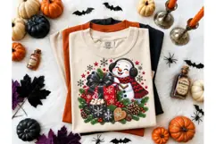 Christmas Snowman Hot Cocoa PNG Tee Product Image 2