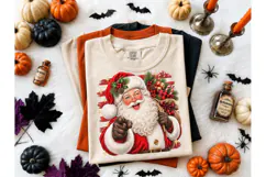 Vintage Santa Claus Christmas PNG Tee Product Image 2