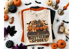 Southern Spooky Halloween Dogs PNG Tee Product Image 2
